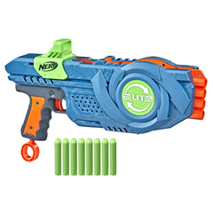 Nerf Elite 2.0 Flipshots Flip 8 Blaster with 8 Dart Barrels That Flip to Double Your Firepower, 8 Dart Capacity, 8 Official Nerf Elite Darts, multicolour, F2549EU5
