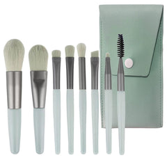 Makeup Brush Set | Makeup Brushes | Real Techniques Brushes Set | Complete Beauty Kit with Foundation Brush and 8 Brushes for Professional Makeup Artists (Green)