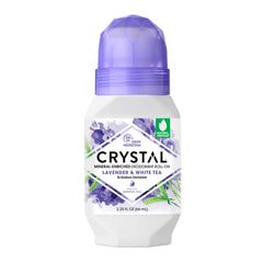 Crystal Mineral Deodorant Roll-On, Lavender & White Tea, Purple, 2.25 Fl Oz