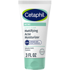 Cetaphil Face Moisturizer, Gentle Clear Mattifying Acne Moisturizer With 0.5% Salicylic Acid, Hydrates and Treats Sensitive Acne Prone Skin, Skin Care for Sensitive Skin, 3oz, 3 Fl Oz (Pack of 1)