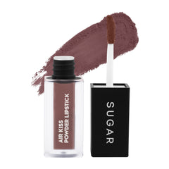 Sugar Cosmetics Air Kiss Powder Lipstick - 01 Mocha Mousse - 2g | Ultra Pigmented | Transfer Proof & Waterproof | Matte Finish