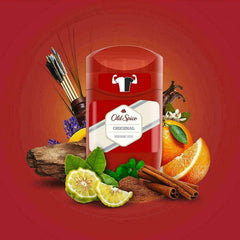 Old Spice Original Deodorant Stick for Men, 50 ml, 48H Fresh, Long-Lasting Fragrance in Perfume Quality, 0% Aluminium Salts, No Stains on Black and White, Made from 50% Recycled Plastic