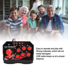 Bewinner1 joystick Machine for Switch/PC/PS3, Fight Stick with USB Port Wired Joystick Games Accessories Spherical Metal Joystick And 6 Round Control Buttons