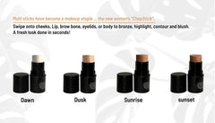 Mom's Secret Natural Organic Multi Cream Sticks, Highlighter and Bronzers 100% Natural, Vegan, Gluten Free, Cruelty Free, Made in the USA, 0.18 oz. (Dusk)