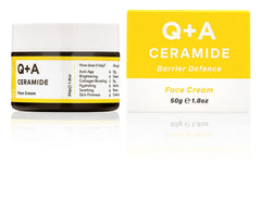 Q+A Ceramide Barrier Defence Face Cream | 50g | Hydrating & Protecting Formula with Ceramides, Pro Vitamin E, and Squalane