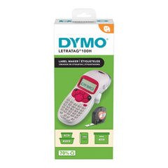 Dymo LetraTag LT-100H Handheld Label Maker | ABC Keyboard Label Printer with Easy-to-Use, 13 Character LCD Screen | Great for Home & Office Organisation | Pink