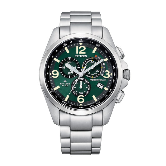 Citizen Men's Eco-Drive Promaster Land Chronograph Watch in Stainless Steel, Perpetual Calendar