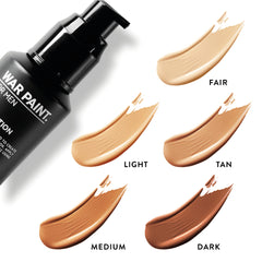 War Paint For Men Medium Coverage Foundation - Perfect for A Natural & Even Look - Vegan Friendly & Cruelty Free - Natural Looking Face Makeup For Men - Light Shade - 30ml