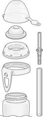 NUK Flexi Cup Soft Silicone Straw Leak Proof BPA 2 Pack Clear 24g