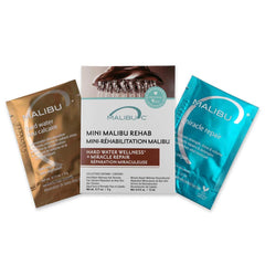 Malibu C Mini Malibu Rehab Hard Water Wellness Remedy and Miracle Repair Reconstructor Kit Professional Hair Treatment For Nourished Growth, Shine, Vibrance and Softer Hair