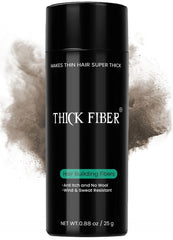 THICK FIBER Hair Fibres (Pack of 1 MEDIUM BROWN) | Hair Powder for Thinning Hair 25g Bottle | Make Thin Hair Look Thicker in Seconds | Hair Thickener For Women & Men