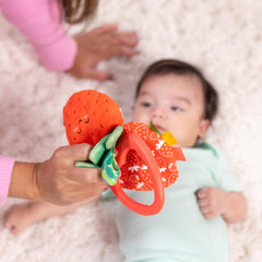 Melissa & Doug Multisensory Strawberry Cuckoo Baby Travel Stroller Toy for Babies up to 12 Months