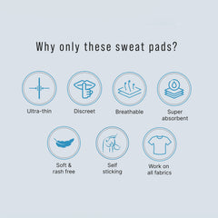 Sirona Disposable Underarm Sweat Pads, Antiperspirant Absorbent Odour Blocker Pads Armpit Dress Shields, Fight Hyperhidrosis (24 Count (Pack of 1))