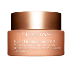 Clarins Extra-Firming Day Cream SPF 15 Anti Aging Moisturizer UVA/UVB Protection Visibly Regenerated, Firmer Skin Boosts Radiance