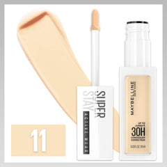 Maybelline Super Stay Liquid Concealer Makeup, Full Coverage Concealer, Up to 30 Hour Wear, Transfer Resistant, Natural Matte Finish, Oil-free, Available in 16 Shades, 11, 0.33 fl oz
