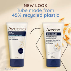 Aveeno Skin Relief Moisturising Hand Cream, With Soothing Triple Oat Complex & Shea Butter, Suitable For Sensitive Skin, Intense Hydration, Helps Relieve Dry and Tight Skin, Unscented, 75ml