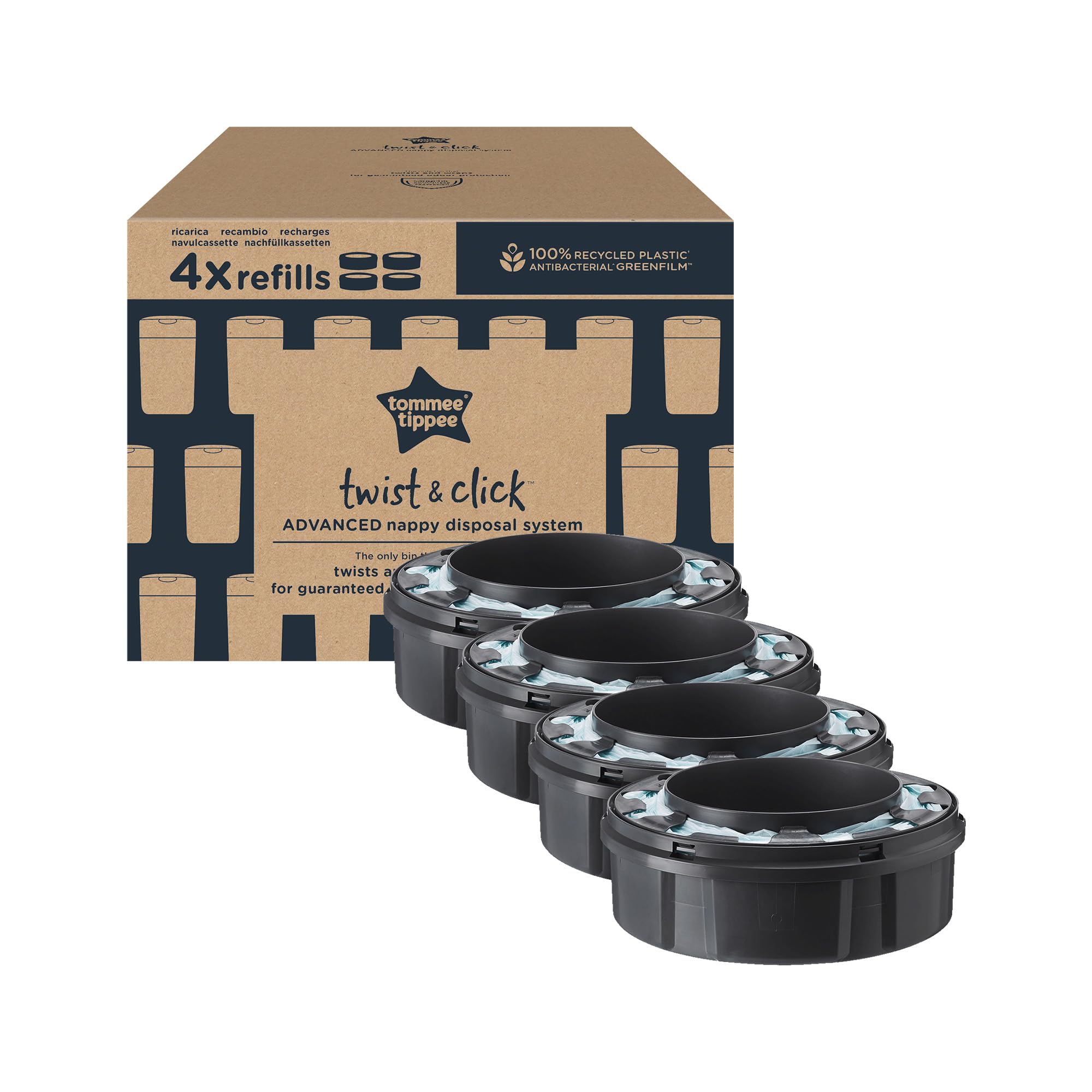 Tommee Tippee Twist and Click Advanced Nappy Bin Original Refill Casse