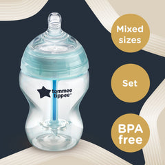 Tommee Tippee Advanced Anti-Colic Newborn Baby Bottle Feeding Gift Set, Heat Sensing Technology, Breast-like, BPA-Free