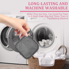Makeup Remover Cloth 12 Pack, Ultra Soft and Reusable Microfiber Makeup Remover Towels for All Skin Types, Perfect Face Towels for Women, 6 Inch X 6 Inch, Grey