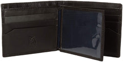 Steve madden Leather Rfid Blocking Wallet With Extra Capacity Id Window - Brown