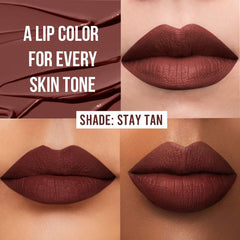 INSIGHT Cosmetics 24 Hrs Non Transfer Matte Lipstick, Matte Finish, Lightweight Lipstick, Transferproof For 24Hrs For Pigmented Smudge-Proof, Water-Proof, Toxic Free & Vegan, 12- Stay Tan