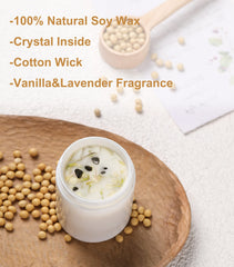 KORMMCO Get Well Soon Gifts for Women, Take Your Pain Scented Soy Candle, Feel Better, After Surgery Gifts for Women, Her, Friends, Vanilla&Lavender Scented Candles with Crystal
