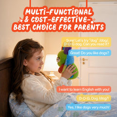 AI Smart Interactive Plush Toy - Emotional AI Companion, Phonics Practice, Learning Assistant, Knowledge Q&A, Storyteller ect, Multiple Languages Parental Control App with Chat Summary (Colorful)