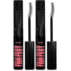 Benefit Cosmetics Mini Fan Fest Fanning & Volumizing Mascara Hyper Black, 0.07 Ounce (Pack of 2)