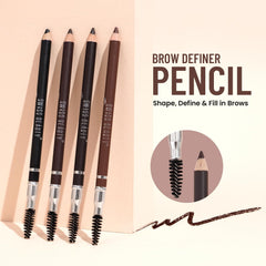 Swiss Beauty Eyebrow Definer Pencil With Spoolie | Smudge Proof, Waterproof And Pigmented Eyebrow Pencil |Shade - Chestnut, 1.5Gm |