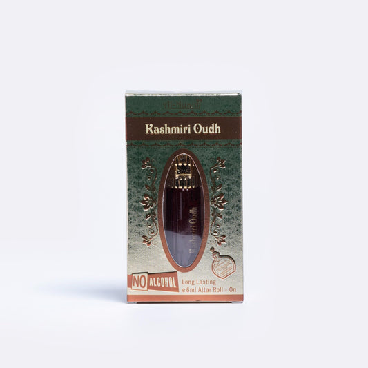 Al Nuaim Silver Series | Kashmiri Oudh Alcohol Free Attar For Men - 6ml | Concentrated Perfume Oil | Precious Oudh Blend | Aromatic Sensation