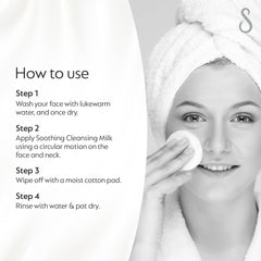 Swiss Image Soothing Cleansing Milk, Non Greasy, Gentle Facial Cleanser 2 X 200ml | Makeup Remover, Soothes, Brightens & Deep cleanses| Enriched with Alpine Glacier For Combination to Oily Skin