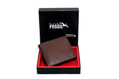 Flying Fossil Genuine Leather Hand-Crafted Wallet For Men - Brown