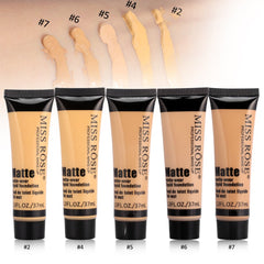 Foundation Makeup Smooth Makeup Base, Face Liquid Foundation Matte Wear Concealer Cover Cream, Liquid Foundation Makeup (Beige 2)