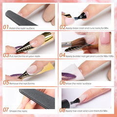 Remy Belle Builder Gel Pink 15 ml for Nails, Gel Nail Polish, Nail Strengthener, Nail Extension Tips (Requires Curing Under LED UV Lamp)