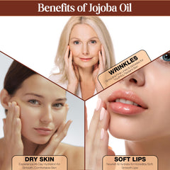 Drsous Ca Organic Jojoba Oil 50ml | 100% Cold Pressed Carrier Oil for Body Massage, Glowing Skin, Hair care and DIY Bath | Rich in Vitamins and Antioxidants | Made in Palestine