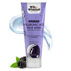 Wit and Whimsy & Galaxy Glow Hyaluronic Acid Face Wash h Mulberry Extract Authentic Ayurvedic Formulation For All Skin Types - 100ML (3.38 Oz)