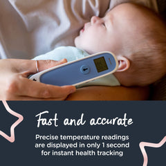 Tommee Tippee InEar Infrared Digital Baby Thermometer, 1 Second Instant Readings in °C or °F, Memory Function, 3m+