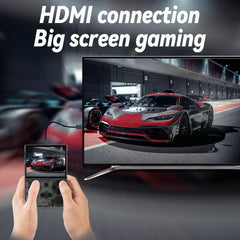 Voacle RG35XX 2024 New Version Retro Handheld Game Console , Linux System 3.5 Inch IPS Screen Built-in 64G TF Card 5515 Classic Games Support HDMI TV Output (Black)