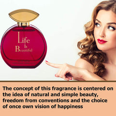 ROR Luxurious Feminine Perfume for Women - Exquisite Women's Fragrances Eau De Parfum - Gifts for Women– Girls & Ladies Reliable Perfume 100ml (Life Is Beautiful)