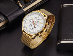 Curren Casual Watch For Men Analog Leather - 8227