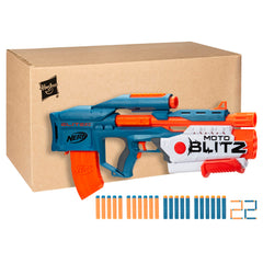 NERF Elite 2.0 Motoblitz Blaster with Scope, Motorized 10-Dart Blasting, Airblitz 6 Darts, 22 Darts, Outdoor Toys for 8 Year Old Boys & Girls