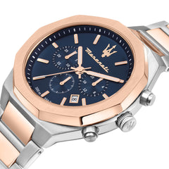 Maserati Stile 45 mm Chronograph Men's Watch, Gold, 8033288908005 - Silver