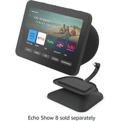 Amazon Adjustable Stand with USB-C Charging Port for Echo Show 8 (3rd Gen) β Charcoal