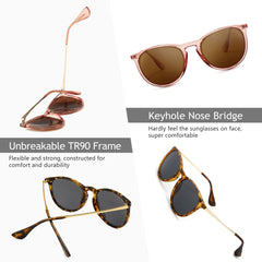 SUNGAIT Vintage Round Sunglasses for Women Men Classic Retro Designer Style