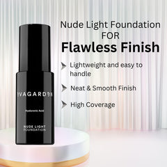 EVAGARDEN Nude Light Foundation - Fluid and Sensorial Makeup - With Moisturizing Properties - Smooth Coverage Blurs Small Imperfections for Flawless Appearance - 285 Pink Honey - 1.01 oz