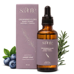 Saante Hair Tonic, Non-Greasy Formula, Improves Scalp Health, Reduces Hair Fall, Increases Hair Growth, Infused with Rosemary, Lavender, Clary Sage, and Juniper Oils - 50 ml
