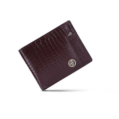HAMMONDS FLYCATCHER Genuine Leather Wallet for Men - RFID Protected Leather Purse for Men, Money Purse for Men, Bi-Fold Wallet - 6 Card Slots, 1 Card Case, Coin Pocket, Hidden Pockets - Croc Brown