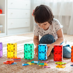 Gemmicc Magnetic Tiles Building Blocks, Magnet Toys for Kids, STEM Approved Educational Toys,3D Magnet Puzzles Stacking Blocks for Boys Girls,63 PCS Classic Set