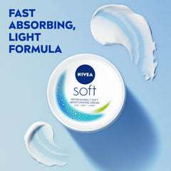NIVEA Moisturising Cream, Soft Refreshing Jar - 200ml