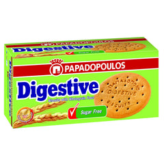 Papadopoulos Digestive Biscuits With Wholegrain Flour, Sugar Free - 250g